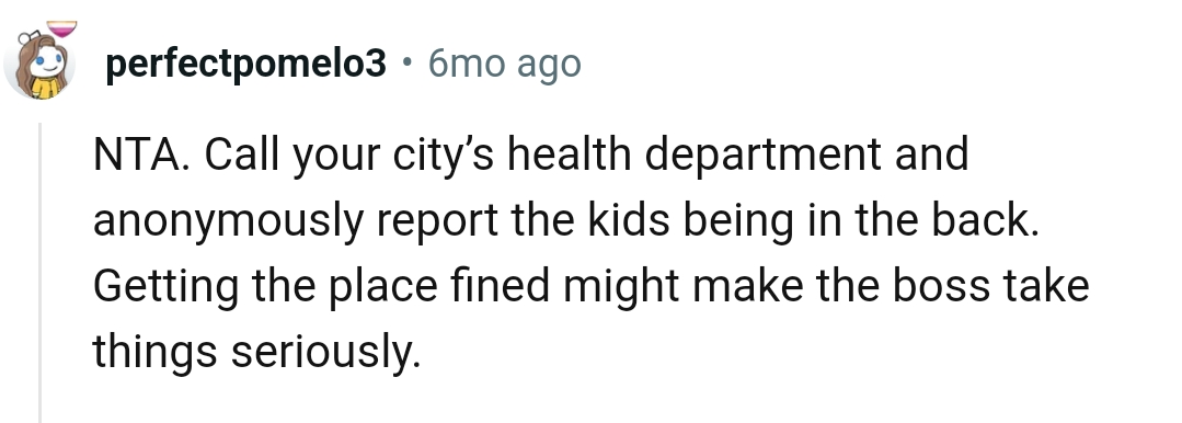 OP Should Report the Kids Being in the Back