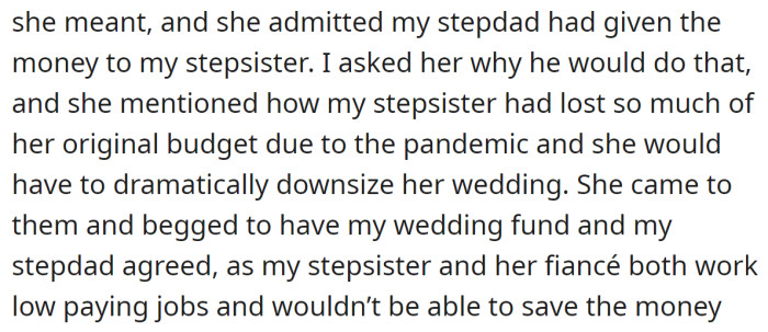 The OP's parents have their reasons for doing so,