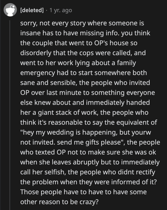Not once did they consider her feelings. OP is a much kinder person than most for only walking out with the cupcakes at that party.