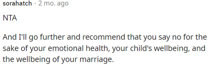 OP has to be willing to say no