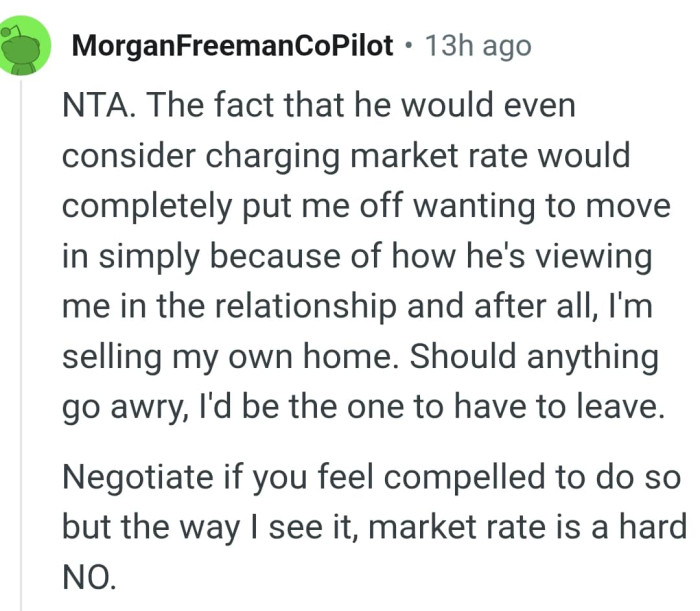 The OP will be the one to leave if things go south