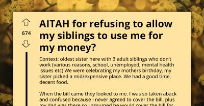 Her Siblings Picked An Expensive Restaurant For Their Mom’s Birthday — Then Quietly Expected Her To Pay The Entire Bill