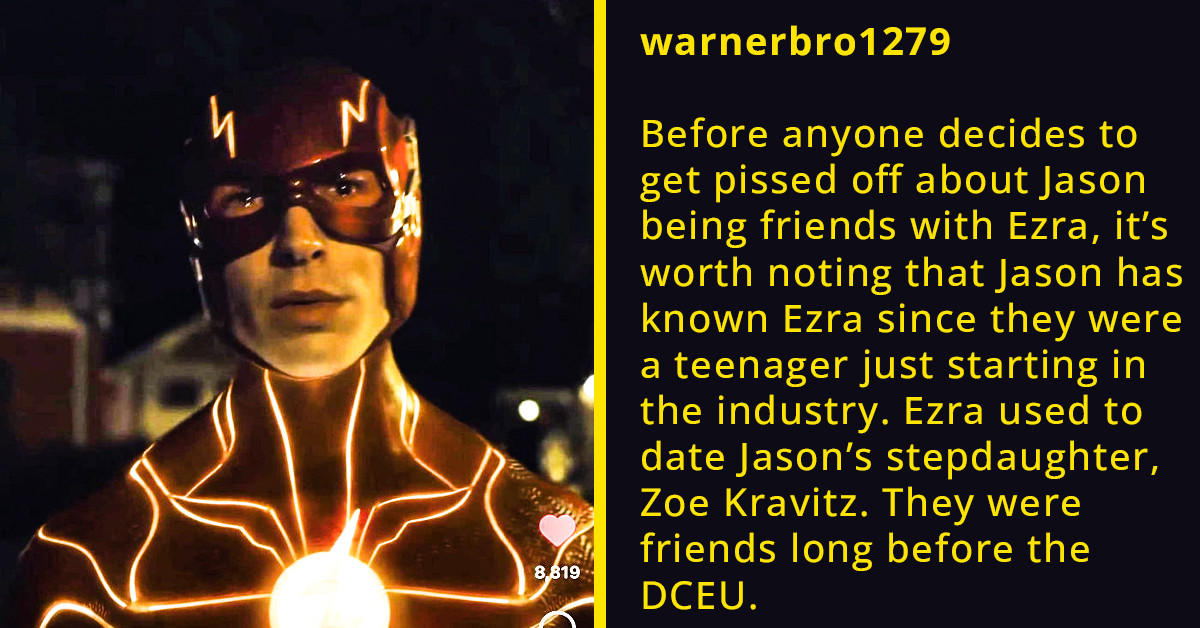 Jason Momoa Shows His Support For Ezra Miller's "The Flash" Movie