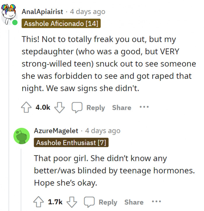 Trigger warning: r*pe. This unfortunately happens often, so we really need to be careful.