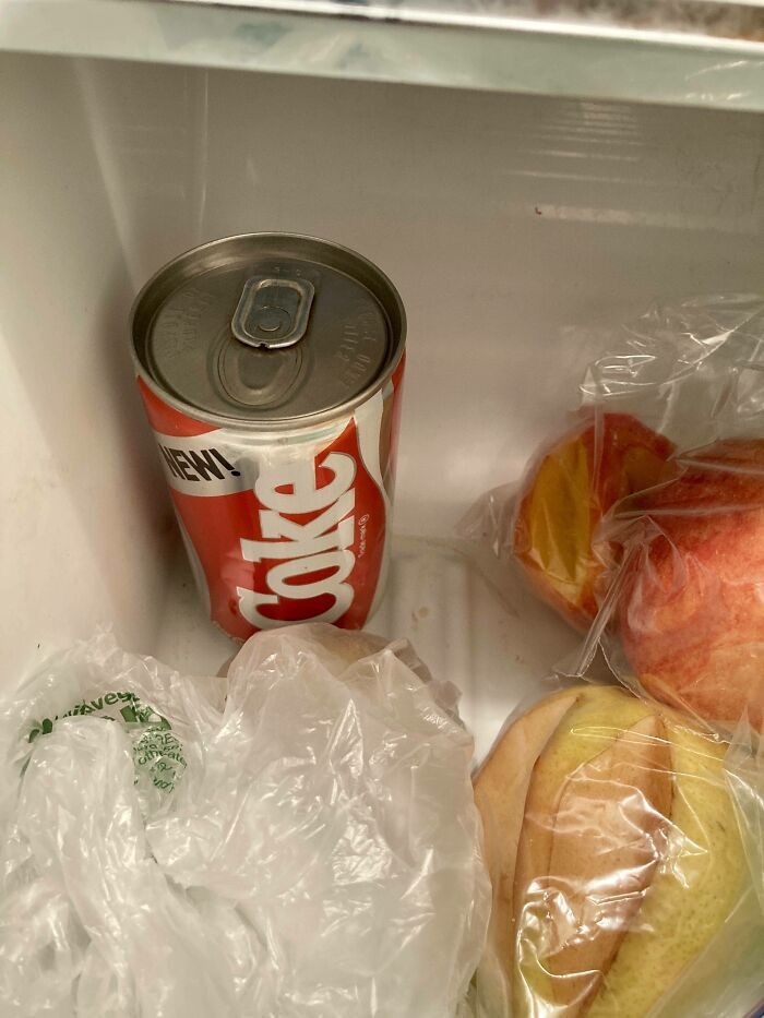 "My Grandma Quit Drinking Cola Over Thirty Years Ago. Today, After Cutting Her Grass, I Asked Her If She Had Anything Other Than Milk And Water To Drink. She Told Me There Was A Coke In The Crisper Drawer…to Which I Discovered An 80’s Relic"
