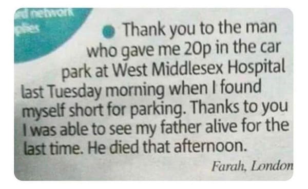 33. Hospitals: Don’t forget to pay us $27 before visiting your loved one