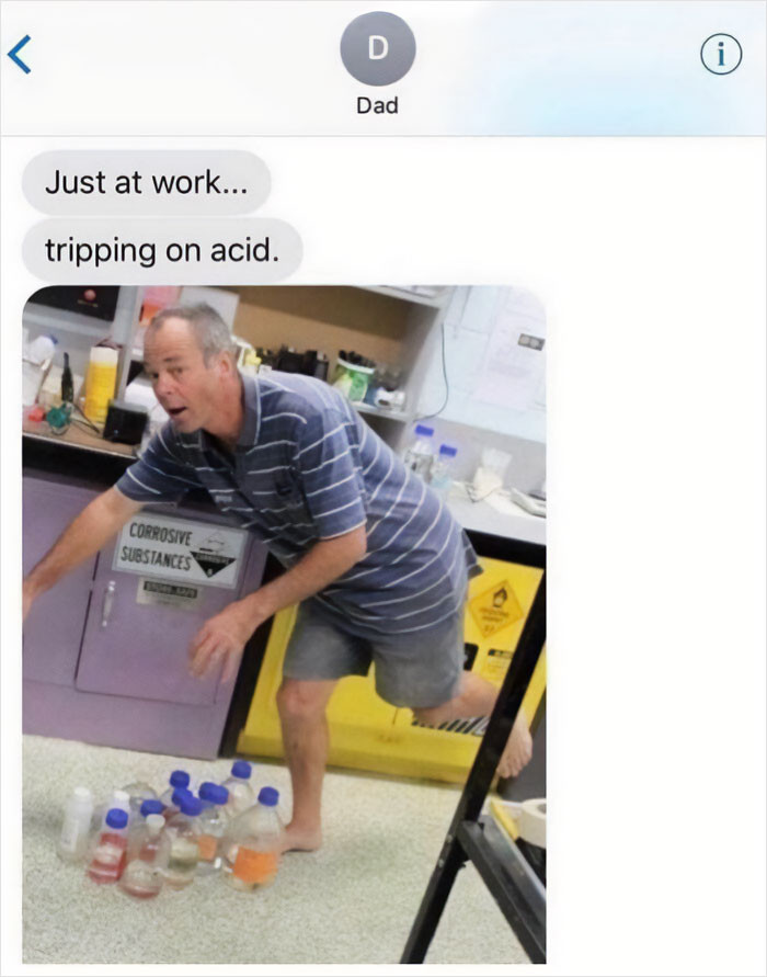 25. Tripping on acid: