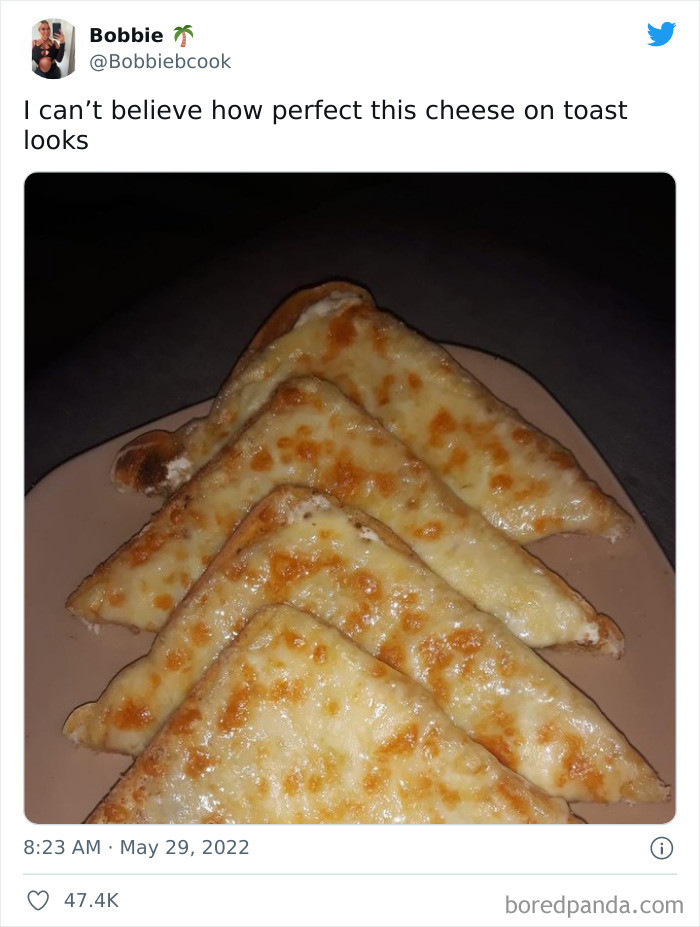 4. The cheese on toast looks perfect