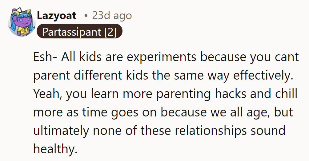 Everyone’s at fault: all kids are experiments. Parenting evolves, but these relationships are still far from healthy.