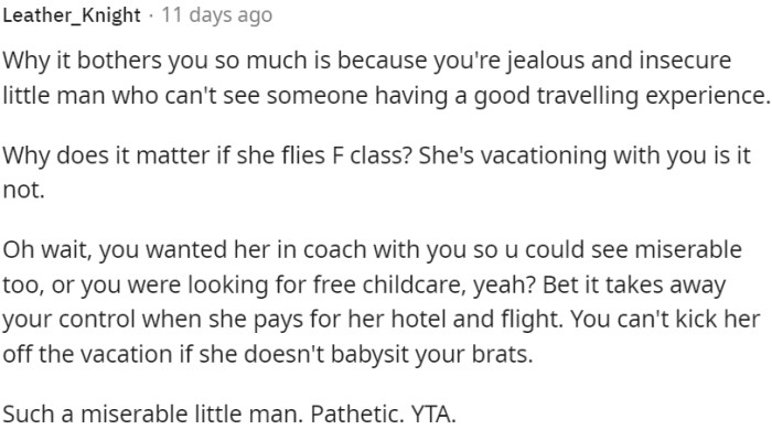 OP is a miserable and pathetic individual