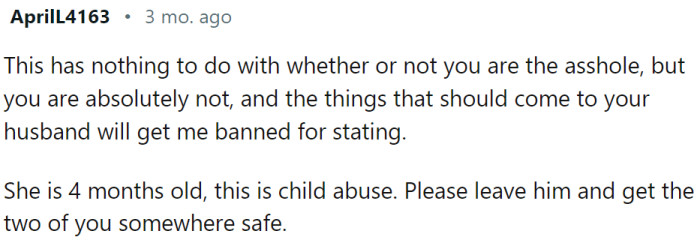 This is child abuse. OP should leave him.