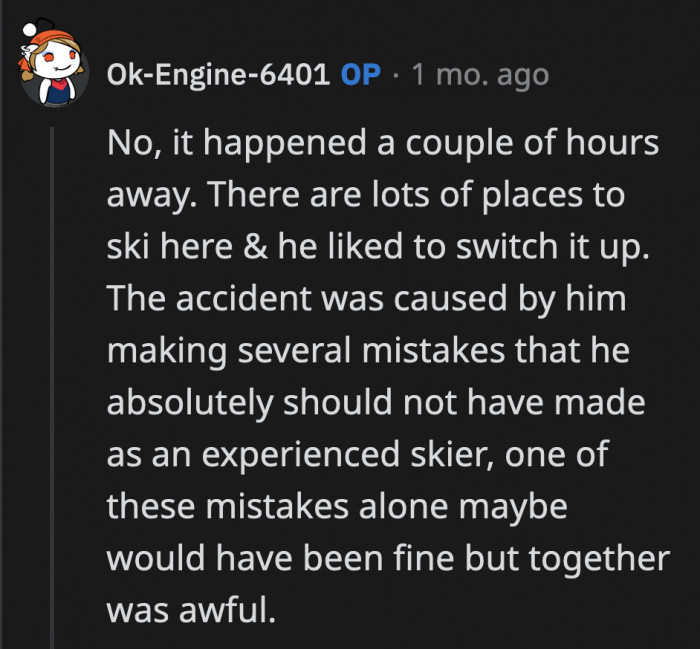 It happened at another ski resort.