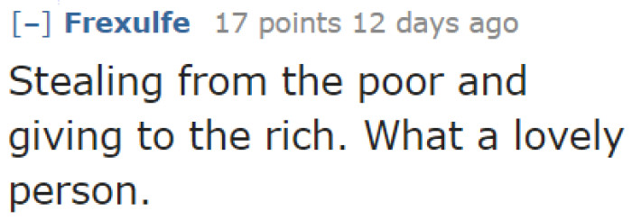 This person is stealing from the wrong people.
