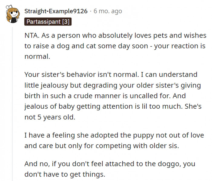 13. The way she degraded her older sister giving birth was also completely uncalled for