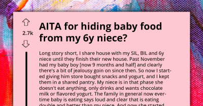 Redditor Hides Baby Food From Her Young Niece Who Keeps Trying To Eat It For Gratification