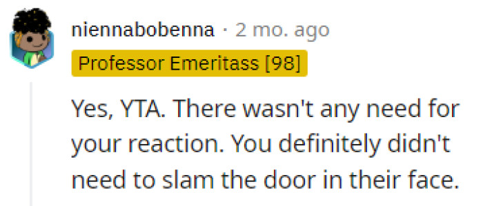 An unnecessary reaction