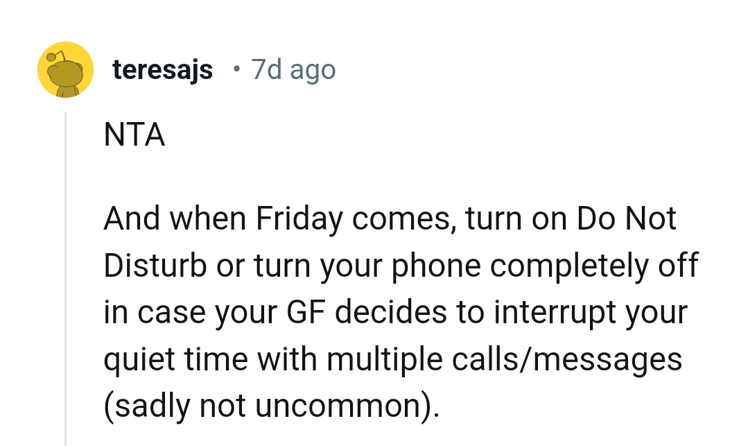 The OP Should Put His Phone on Do Not Disturb