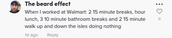 I've never worked for Walmart, but this would definitely be me. It looks like he's not the only one thinking this way, though.