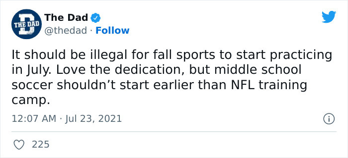 30. The reasoning that they start them early is not excuse enough