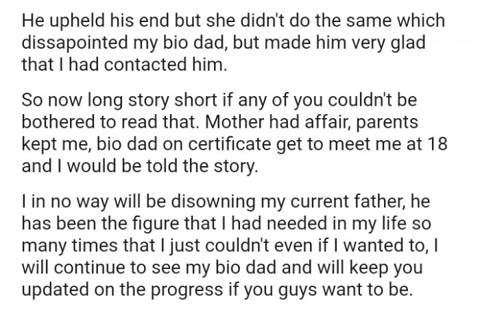 So now, to cut a long story short...