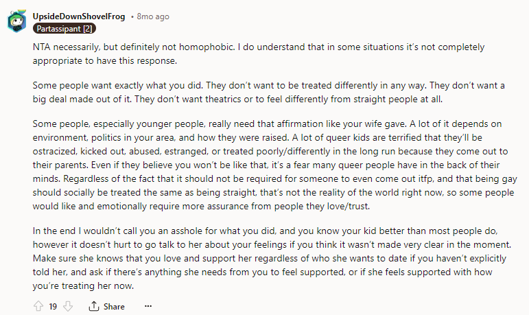 Definitely not homophobic