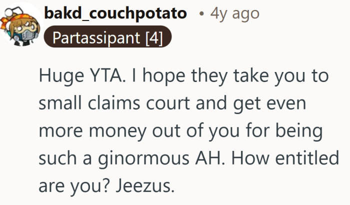 This reaction goes straight past nuance and lands firmly on consequences.