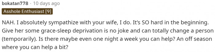 Some people suggested helping her out in other ways as best as he could.