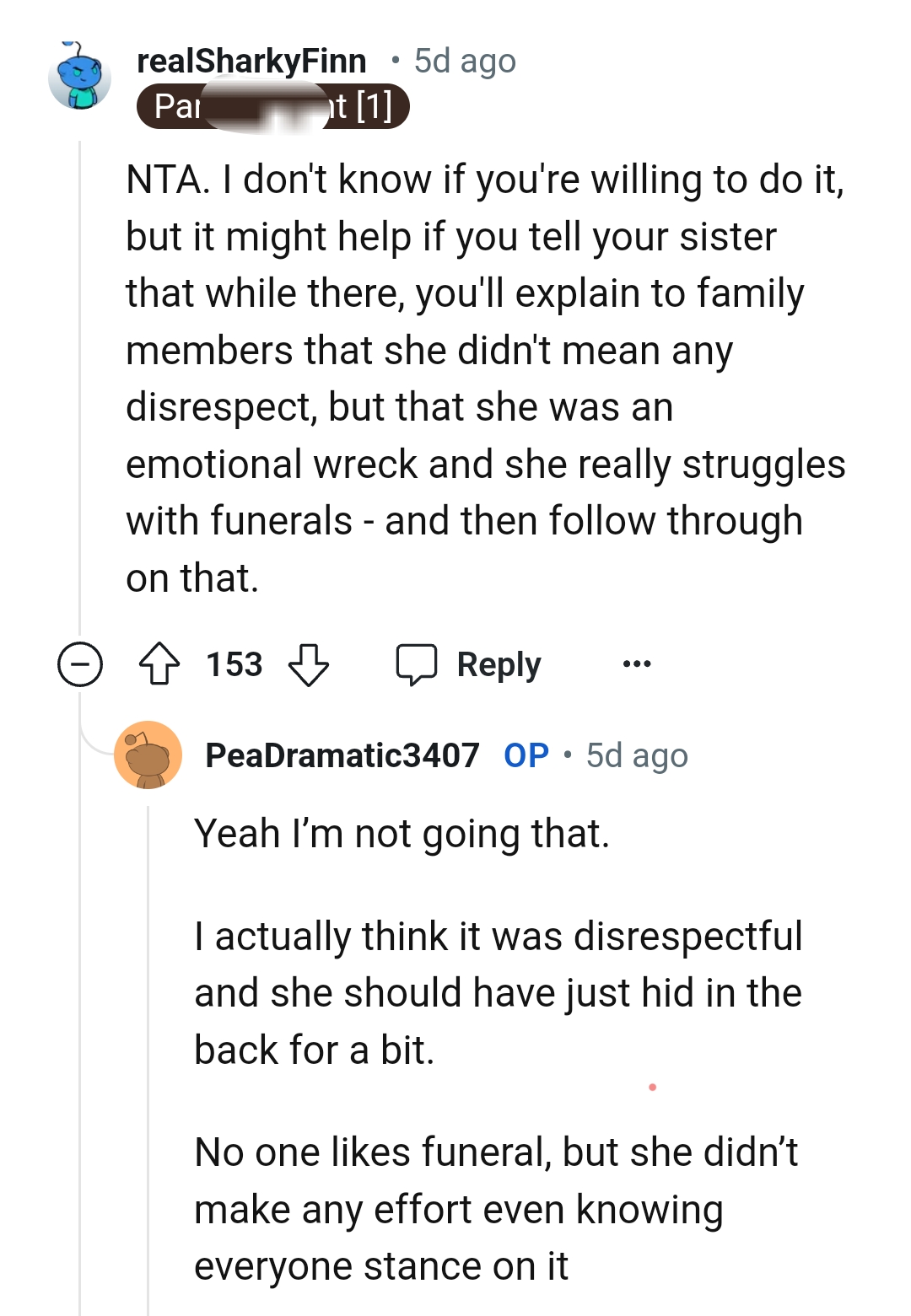 She Was an Emotional Wreck, and She Really Struggles with Funerals