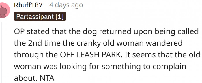 The dog returned the second time: