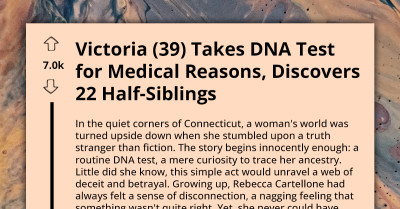 Victoria (39) Takes DNA Test for Medical Reasons, Discovers 22 Half-Siblings