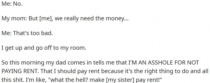 The negotiations started, but OP wouldn't budge