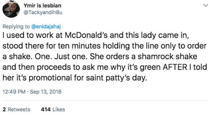 5. I don't care about promotions; I want my shake regularly colored!