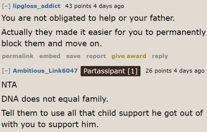 Aside from self-care, blocking them from her life is another good solution.