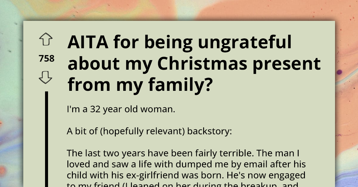 Woman Depressed After Losing Partner to Her Friend; Dad's Christmas Gift Is the Cherry on Top