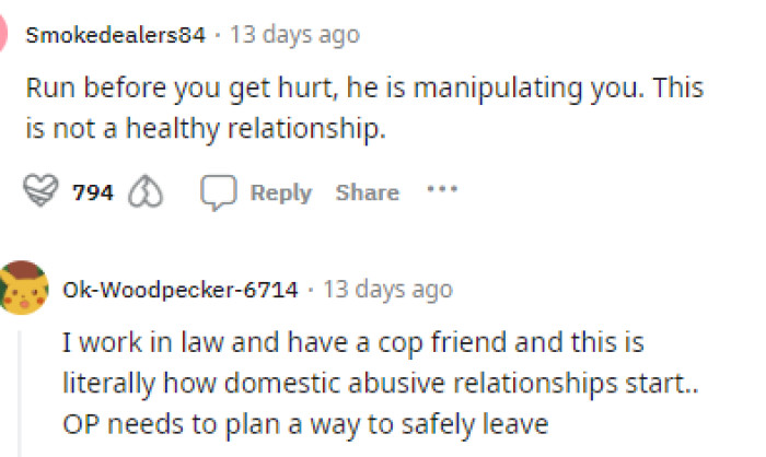 He is absolutely manipulating her, and he will continue to do so if she doesn't stand up for herself and keep standing up for herself.