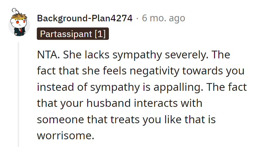 Her sympathy card got lost in the mail, and she's mailing negativity instead.