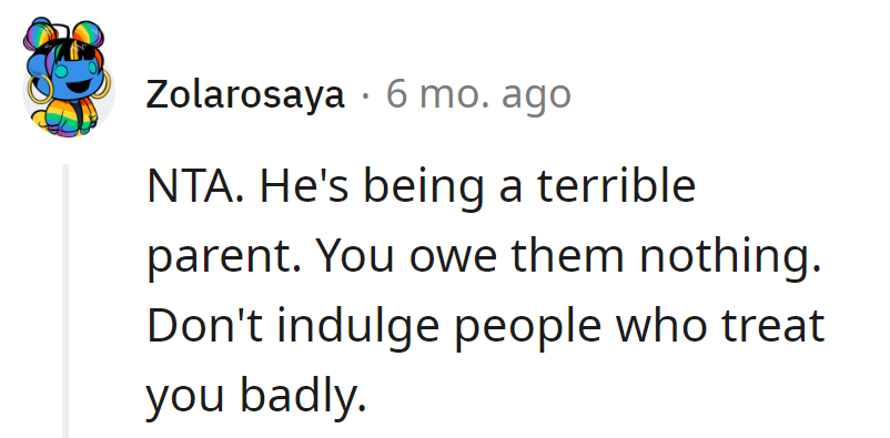 No Oscar for parenting, and bad actors don't deserve a standing ovation.