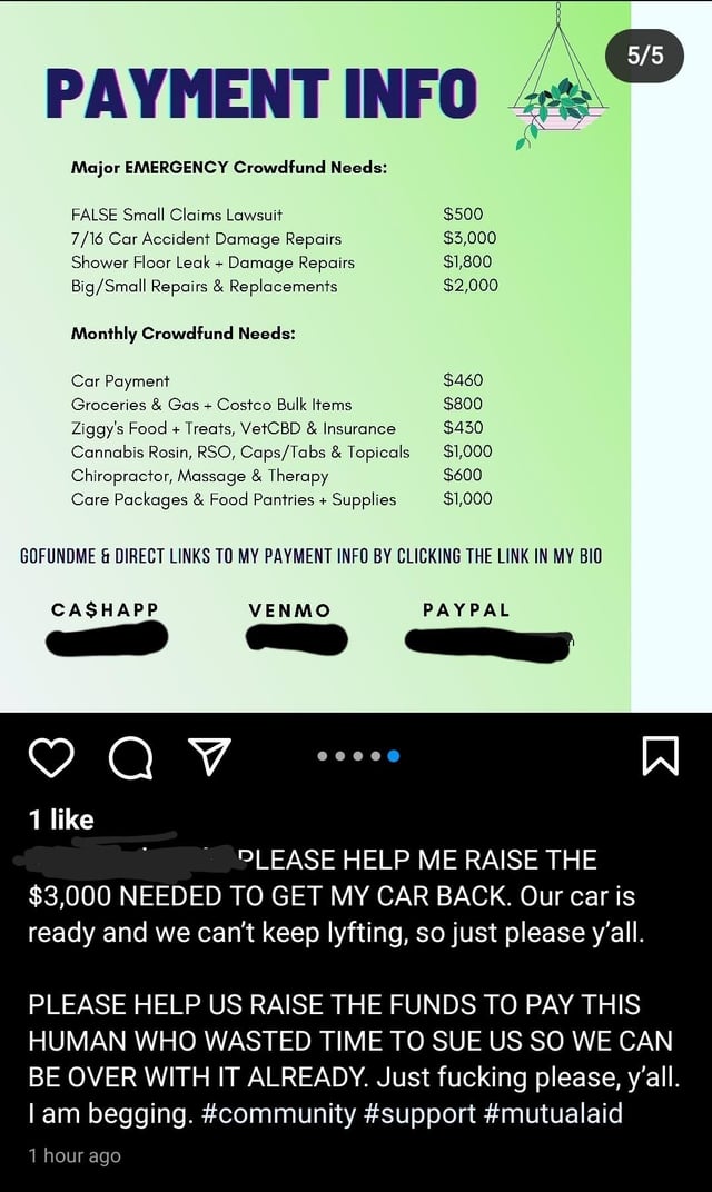 1. They even made an effort to create a menu for Major Emergency and Monthly Crowdfund. How nice!