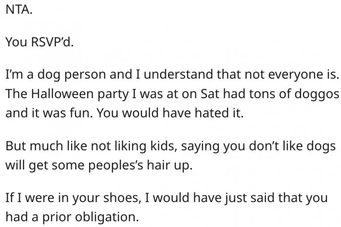 6. He Should Have Said That He Had Other Commitments.