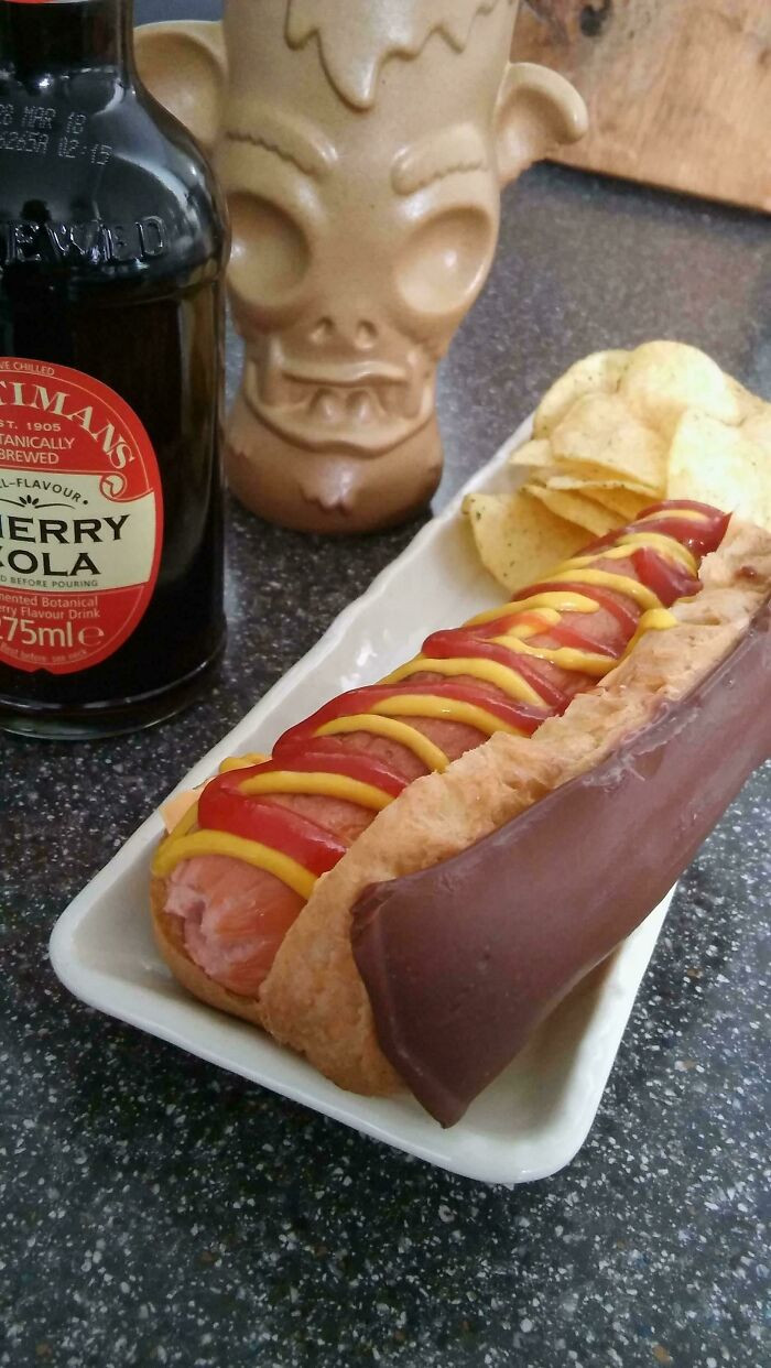 "Chocolate Eclair Hotdog Anyone?"