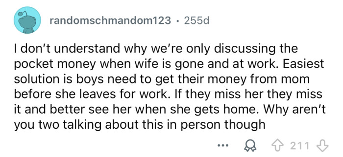 Why not talk about it in person?