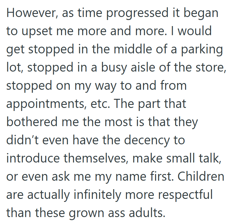 It wasn’t just the questions that hurt — it was the total lack of basic human decency.