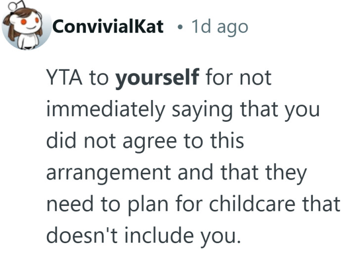 Basically a gentle tap on the shoulder saying hey, back yourself up next time, you deserve the boundary.