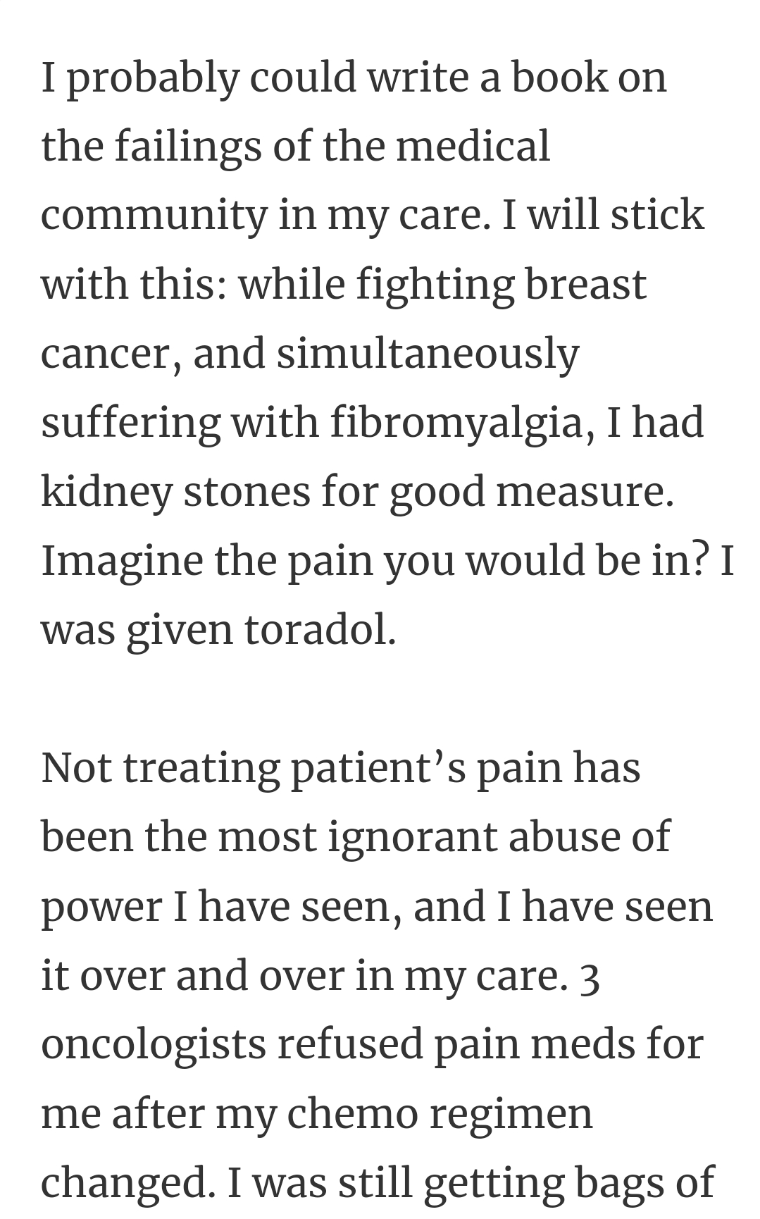 11. The medical failings