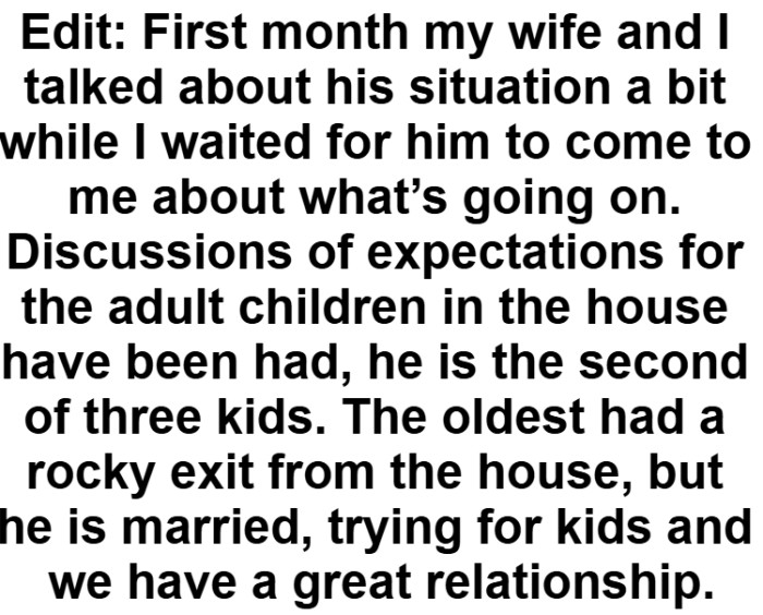 It's clear that there are a lot of issues here, but the stepson is the biggest one.