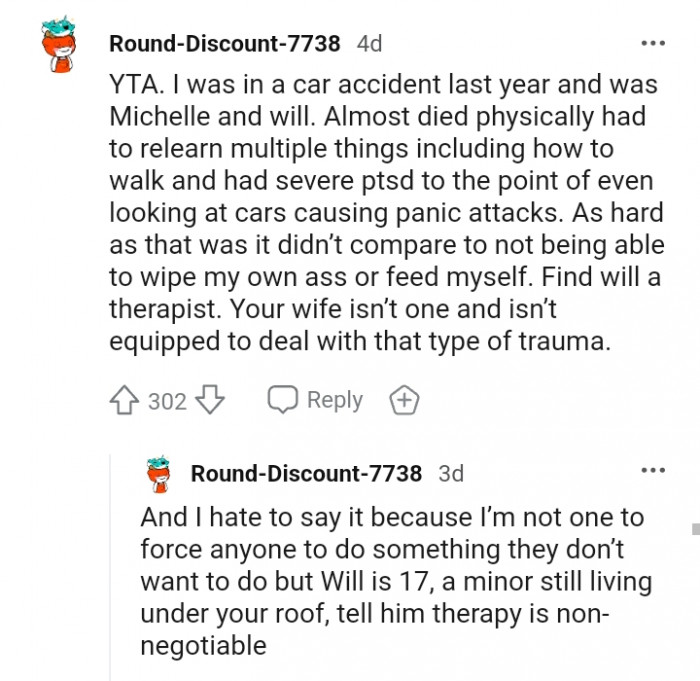 Your wife isn't equipped to handle that kind of trauma