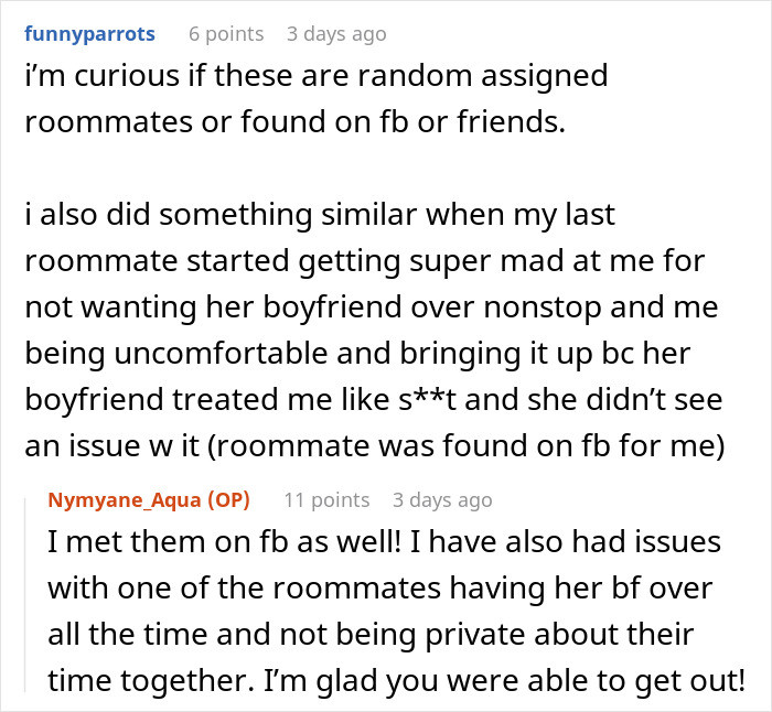 She didn't see an issue with it