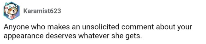 Hopefully that woman left feeling worse than she made OP feel