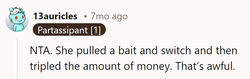 NTA. That's a triple whammy of deceit!