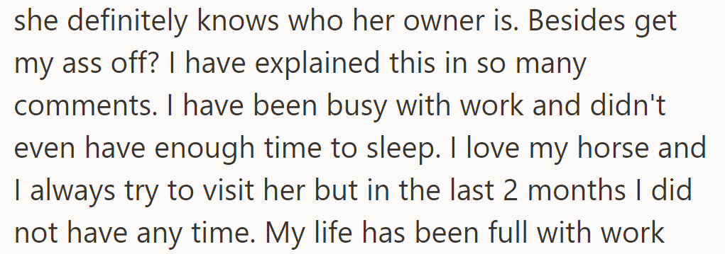 She knows her owner despite a busy schedule. The last 2 months were hectic with work, leaving barely any time to sleep.